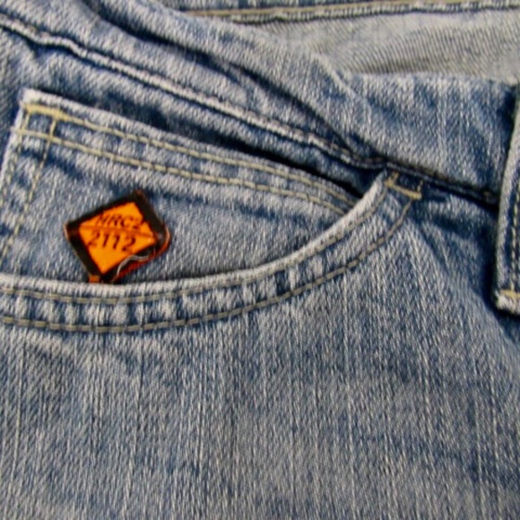 Wrangler Cool Vantage FR Straight Distressed Wash Blue Jeans - Picture 13 of 14